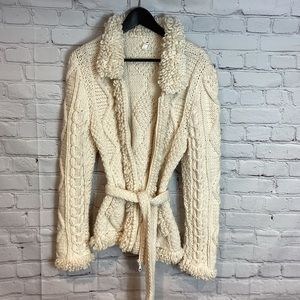 West Of The Moon 100% Wool Long Cardigan Sweater … - image 1